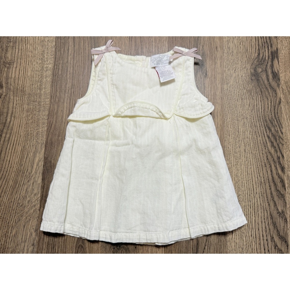 Herloom Dress, Infant Girls Size 6-8M, White, Ruffles, Sleeveless, Button Up